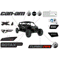 BODY - DECALS - 2025 CAN AM MAVERICK MAX TURBO RR X RS SAS 72 INCH - TIMELESS BLACK METALLIC - 72" WIDTH CALI
