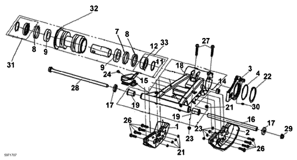 An Image of a Genuine Can-Am Parts Schematic Diagram showing the schematic - REAR SWING ARM 