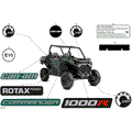 BODY - DECALS - 2025 CAN AM COMMANDER 1000R EFI DPS - COMPASS GREEN - 60" WIDTH CALI