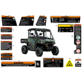 BODY - WARNING DECALS - 2026 CAN AM DEFENDER HD10 DPS CAB - COMPASS GREEN - 65" WIDTH - (2)