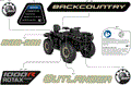 BODY - FEATURE DECALS - 2026 CAN AM OUTLANDER MAX 1000R 4X4 BACKCOUNTRY - CALI - STEALTH BLACK