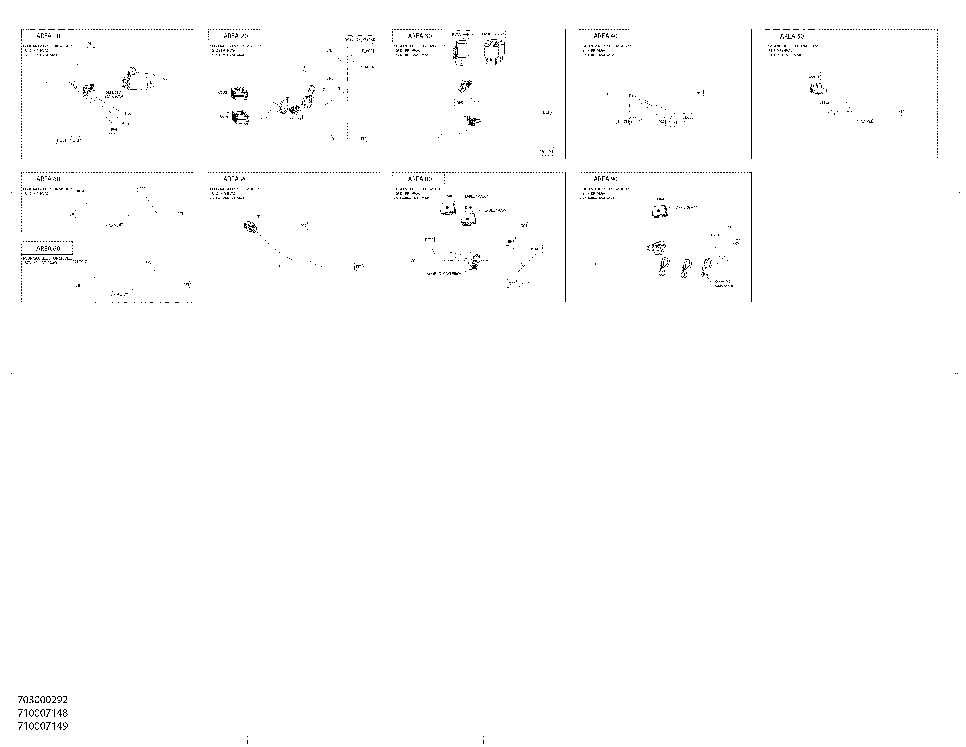 An Image of a Genuine Can-Am Parts Schematic Diagram showing the schematic - MAIN HARNESS - B - 710007148