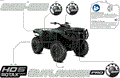 BODY - FEATURE DECALS - 2026 CAN AM OUTLANDER PRO HD5 4X4 - CALI - COMPASS GREEN