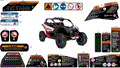 BODY - WARNING DECALS - 2025 CAN AM MAVERICK TURBO RR X RC 64 INCH - HYBRID WHITE PEARL - 64" WIDTH