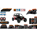 BODY - WARNING DECALS - 2025 CAN AM MAVERICK TURBO RR X RC 72 INCH - HYBRID WHITE PEARL - 72" WIDTH