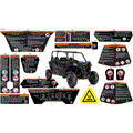 BODY - WARNING DECALS - 2024 CAN AM MAVERICK SPORT MAX 1000R DPS - TIMELESS BLACK METALLIC - 60" WIDTH CALI