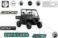 BODY - DECALS - 2026 CAN AM DEFENDER HD10 DPS CAB - COMPASS GREEN - 65" WIDTH - (2)