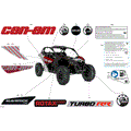 BODY - DECALS - 2025 CAN AM MAVERICK TURBO RR DS 64 INCH - FIERY RED METALLIC - 64" WIDTH