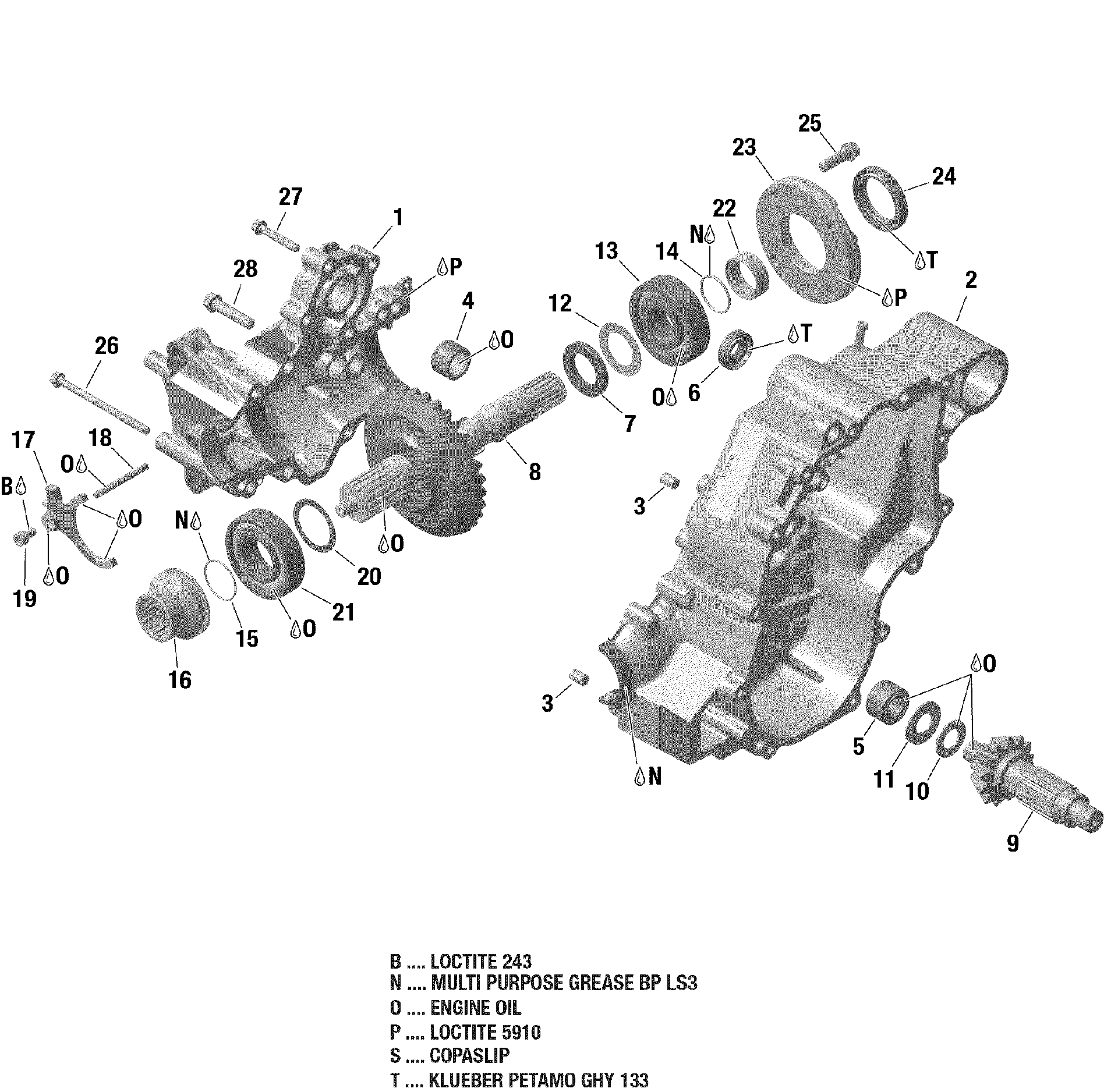 An Image of a Genuine Can-Am Parts Schematic Diagram showing the schematic - GEAR BOX 1 - 420685398 - STD - DPS - XT - XTP