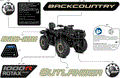 BODY - FEATURE DECALS - 2026 CAN AM OUTLANDER MAX 1000R 4X4 BACKCOUNTRY - STEALTH BLACK