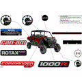 BODY - DECALS - 2024 CAN AM COMMANDER MAX 1000R EFI XT - FIERY RED METALLIC - 64" WIDTH CALI