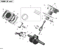 CRANKSHAFT PISTON AND CYLINDER _02R1507 - 2015 CAN AM OUTLANDER EFI X MR