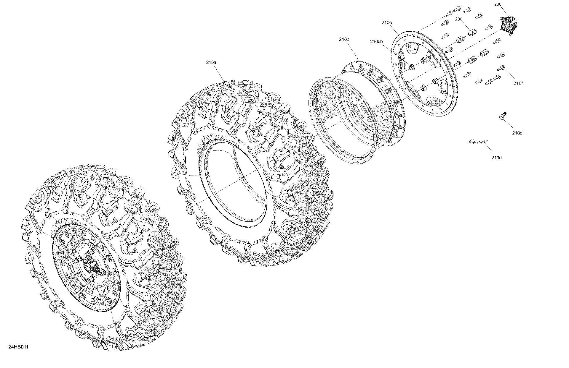 An Image of a Genuine Can-Am Parts Schematic Diagram showing the schematic - DRIVE - FRONT WHEELS