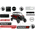 BODY - DECALS - 2026 CAN AM COMMANDER MAX 1000R EFI XT - FIERY RED METALLIC - 64" WIDTH