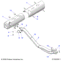 ENGINE: EXHAUST - 2021 POLARIS SPORTSMAN TOURING XP 1000 48"