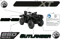 BODY - FEATURE DECALS - 2025 CAN AM OUTLANDER MAX 850 4X4 XT - PLATINUM SILVER SATIN