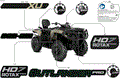 BODY - FEATURE DECALS - 2025 CAN AM OUTLANDER PRO MAX HD7 4X4 XU - DESERT TAN - (2)
