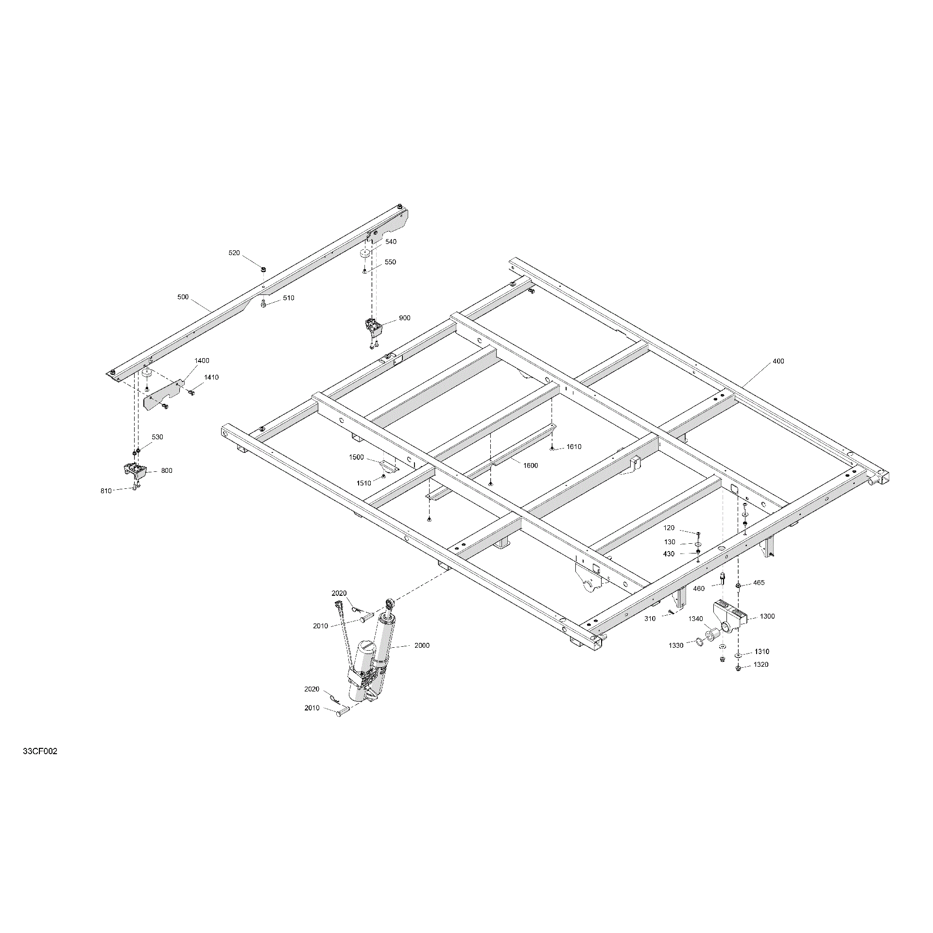 An Image of a Genuine Can-Am Parts Schematic Diagram showing the schematic - BODY - CARGO - LOWER SECTION