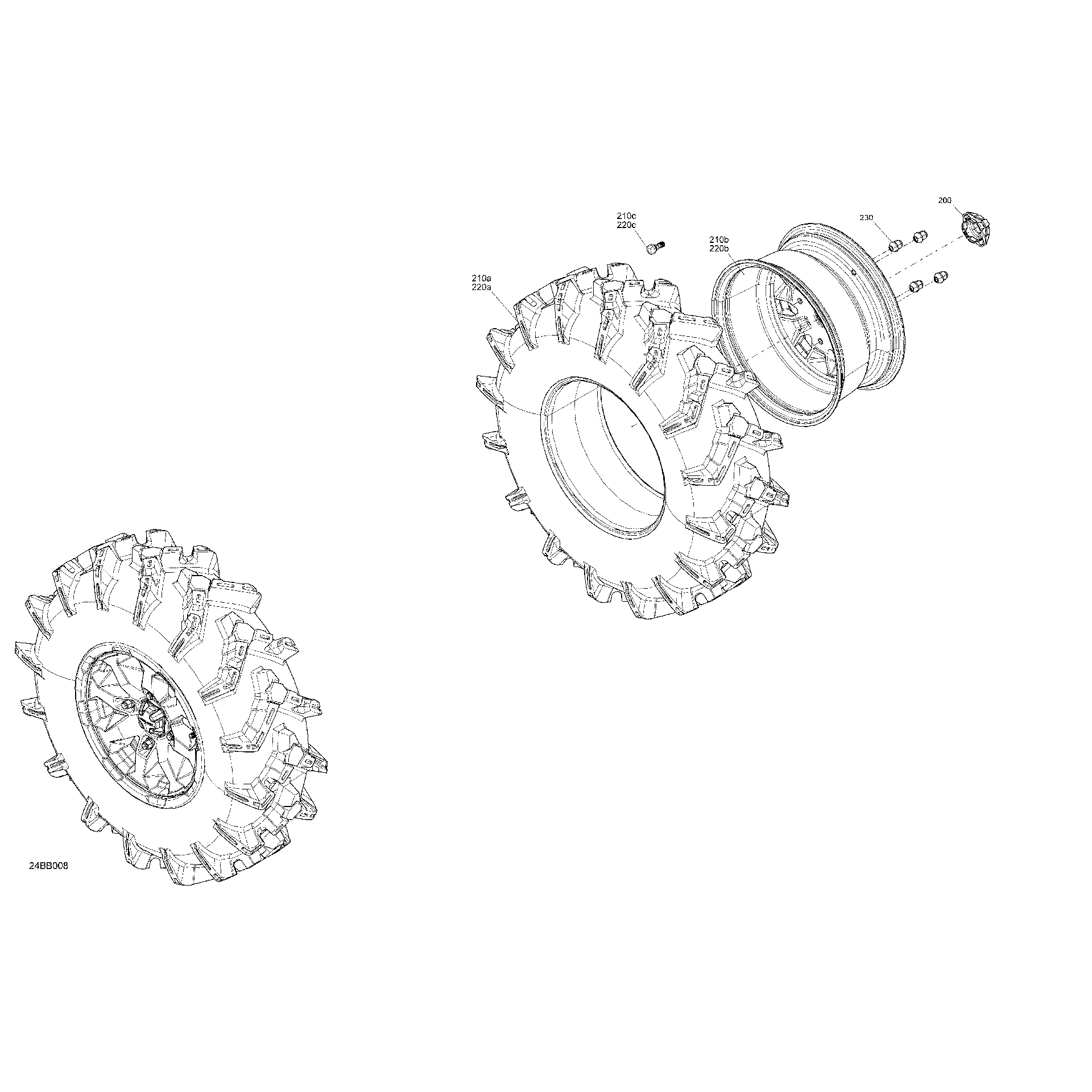An Image of a Genuine Can-Am Parts Schematic Diagram showing the schematic - DRIVE - FRONT WHEELS