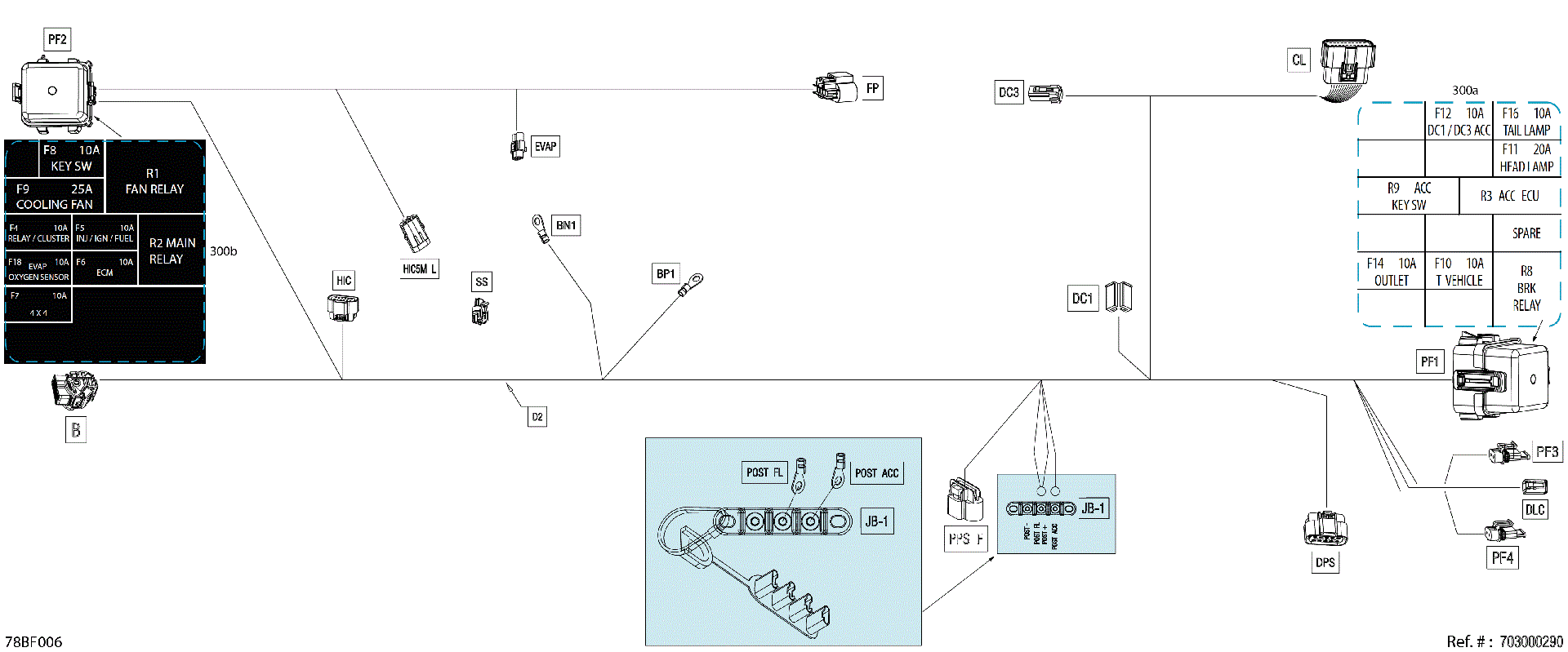 An Image of a Genuine Can-Am Parts Schematic Diagram showing the schematic - ELECTRIC - MAIN HARNESS - 710007141