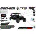 BODY - DECALS - 2026 CAN AM MAVERICK MAX TURBO RR X DS - TIMELESS BLACK METALLIC - 64" WIDTH CALI