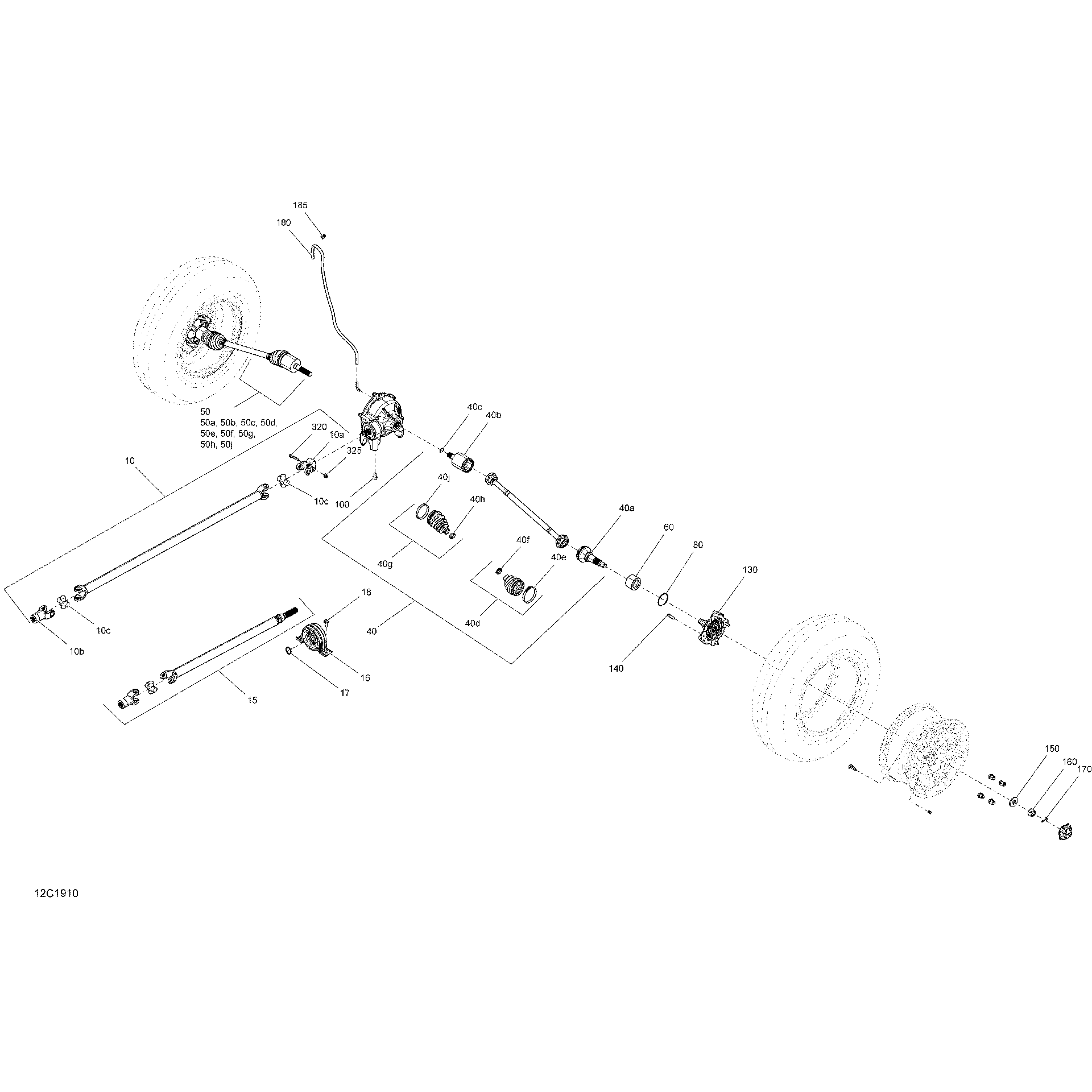 An Image of a Genuine Can-Am Parts Schematic Diagram showing the schematic - FRONT DRIVE - COMMON PARTS