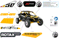 BODY - DECALS - 2024 CAN AM MAVERICK R X RS - NEO YELLOW - 77" WIDTH CALI