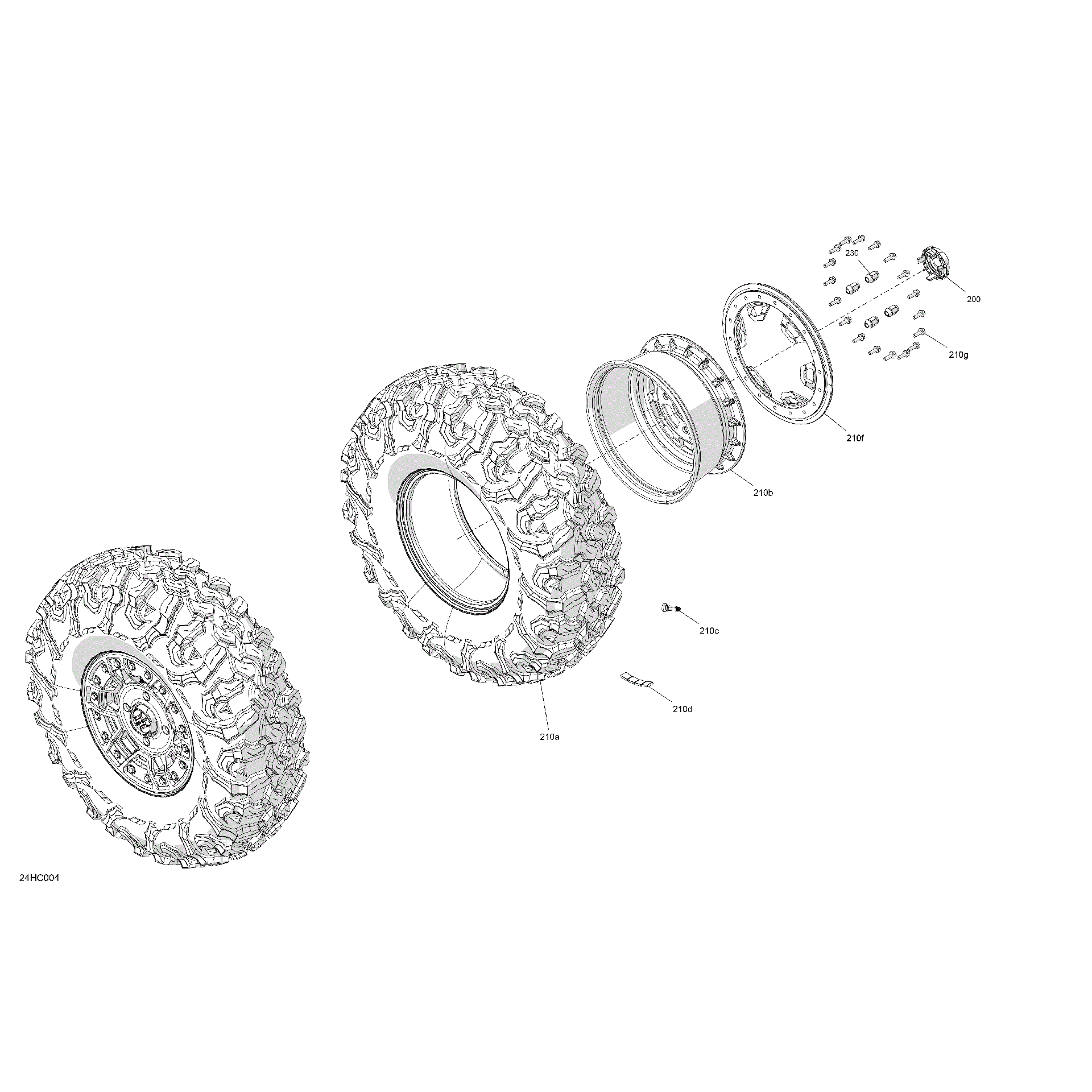 An Image of a Genuine Can-Am Parts Schematic Diagram showing the schematic - DRIVE - FRONT WHEELS