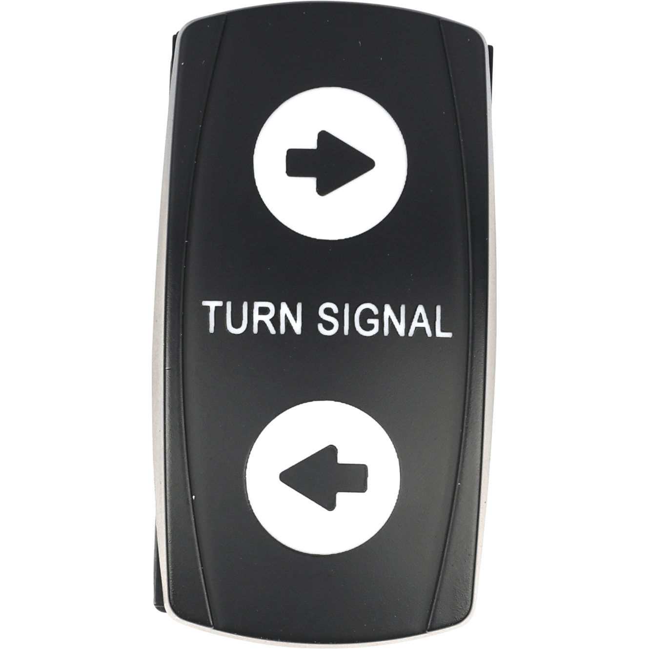The Turn Signal Led Switch Pro Backlit by Open Trail features a black button panel labeled TURN SIGNAL with right and left arrows, plus dual LEDs to show activation of left or right turn signals.
