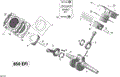 CRANKSHAFT PISTON AND CYLINDER _02R1504 - 2015 CAN AM OUTLANDER MAX 650 EFI