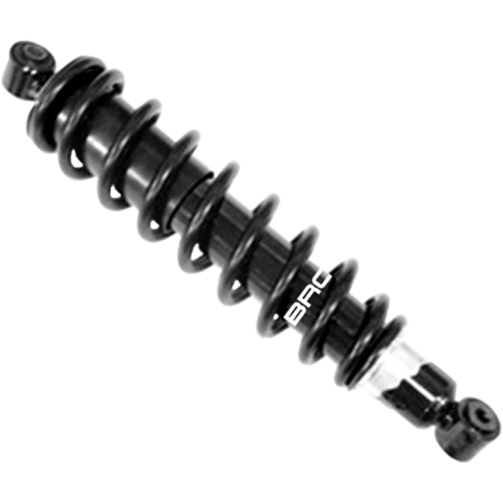 A Kawasaki Brute Force 4x4i UTV/ATV Rear Gas Shock by Bronco, featuring mounting eyes at both ends and BRC in white lettering, is shown diagonally on a white background. Available at Witchdoctors.com.