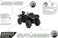 BODY - FEATURE DECALS - 2025 CAN AM OUTLANDER MAX 850 4X4 DPS - GRANITE GREY
