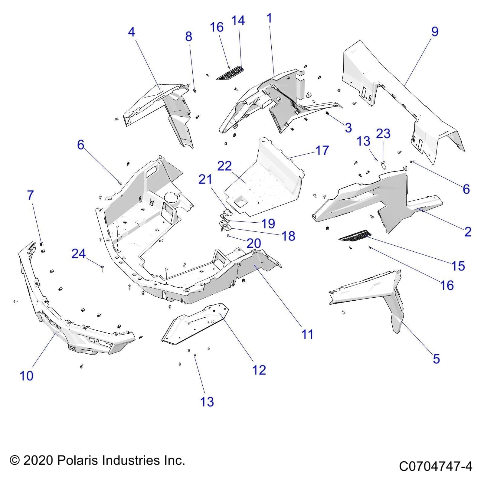 Access Box Panel by Polaris 5454275 OEM Hardware P5454275 Off Road Express