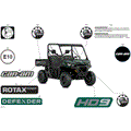 BODY - DECALS - 2024 CAN AM DEFENDER HD9 - TUNDRA GREEN - 62" WIDTH CALI