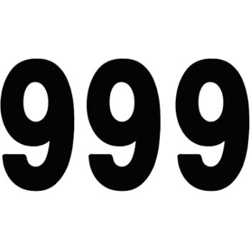 The Pro Number 9 Black 7 by Factory Effex features a bold black number 9 on a white background, printed on high-gloss vinyl with strong adhesive for easy application and lasting durability.