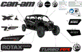 BODY - DECALS - 2025 CAN AM MAVERICK MAX TURBO RR X DS SAS 64 INCH - TIMELESS BLACK METALLIC - 64" WIDTH