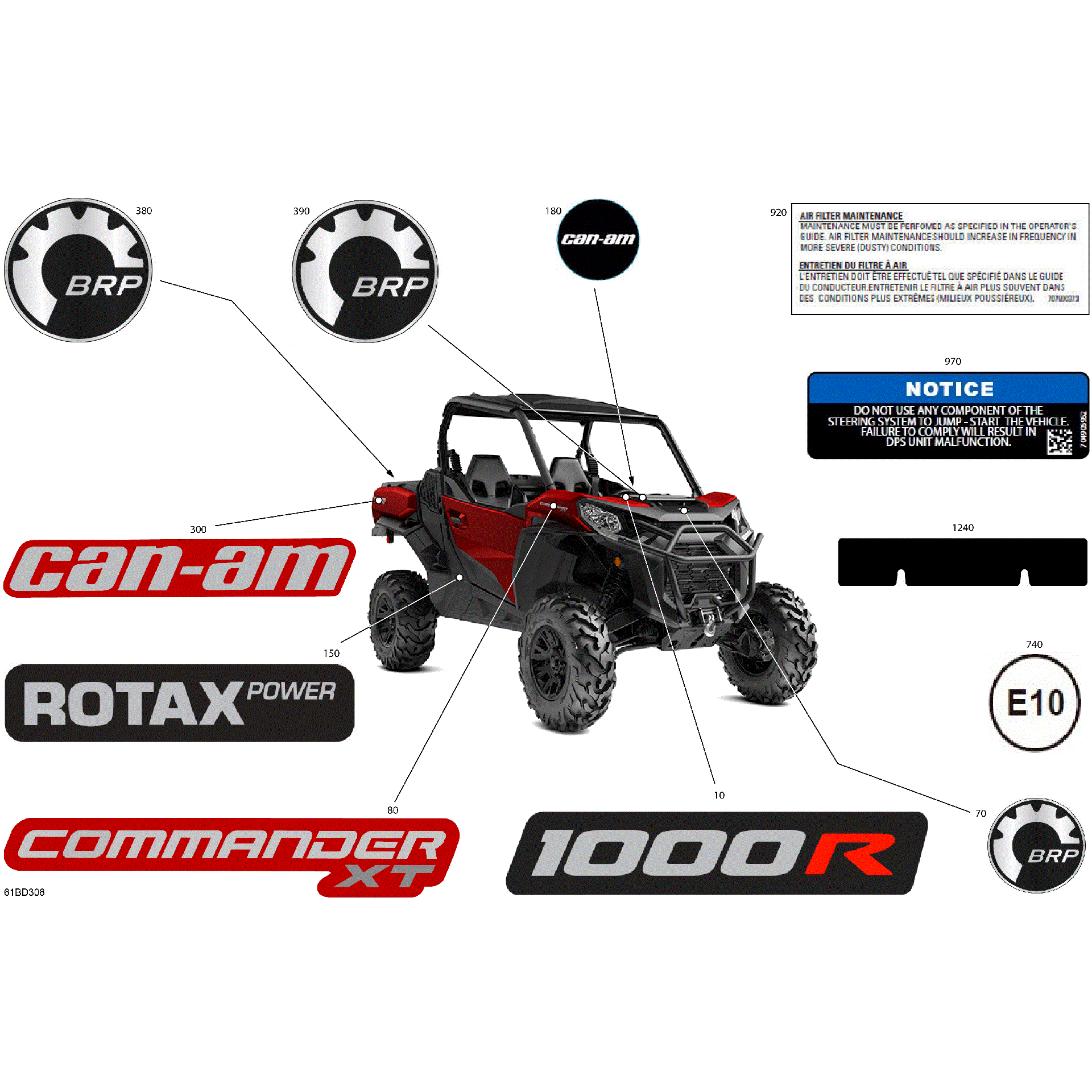 An Image of a Genuine Can-Am Parts Schematic Diagram showing the schematic - BODY - DECALS