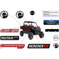 BODY - DECALS - 2024 CAN AM COMMANDER 1000R EFI XT - FIERY RED METALLIC - 64" WIDTH CALI