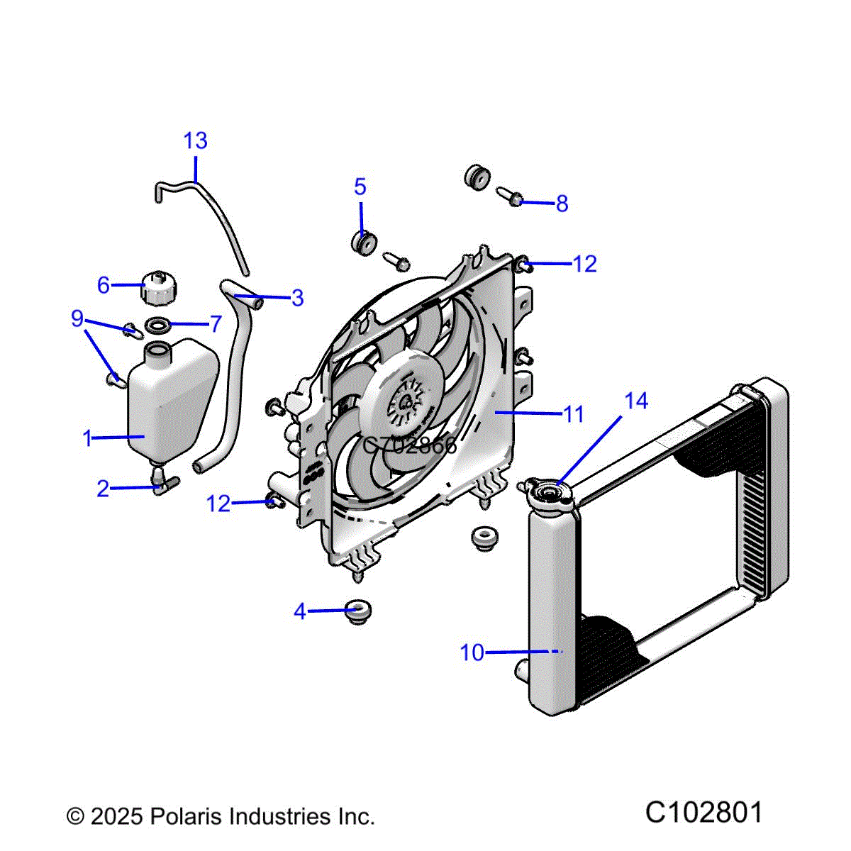 An Image of a Genuine Polaris Parts Schematic Diagram showing the schematic - SUSPENSION: FRONT STRUT - 2026 POLARIS SPORTSMAN 450 50S