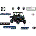 BODY - DECALS - 2025 CAN AM DEFENDER HD7 XT - DUSTY NAVY - 62" WIDTH CALI
