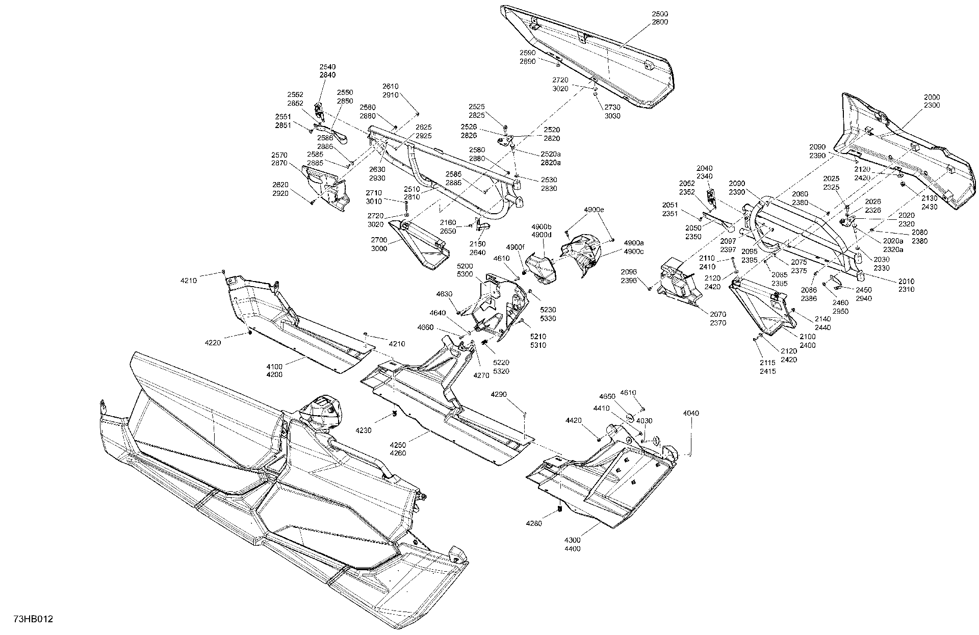 An Image of a Genuine Can-Am Parts Schematic Diagram showing the schematic - BODY - DOORS