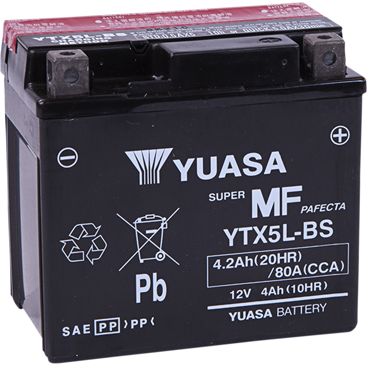 Agm Maintenance-Free Battery By Yuasa YUAM32X5B AGM Battery YTX5L-BS Parts Unlimited