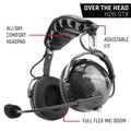Alphabass Carbon Fiber Headset For Stereo And Offroad Intercoms by Rugged Radios