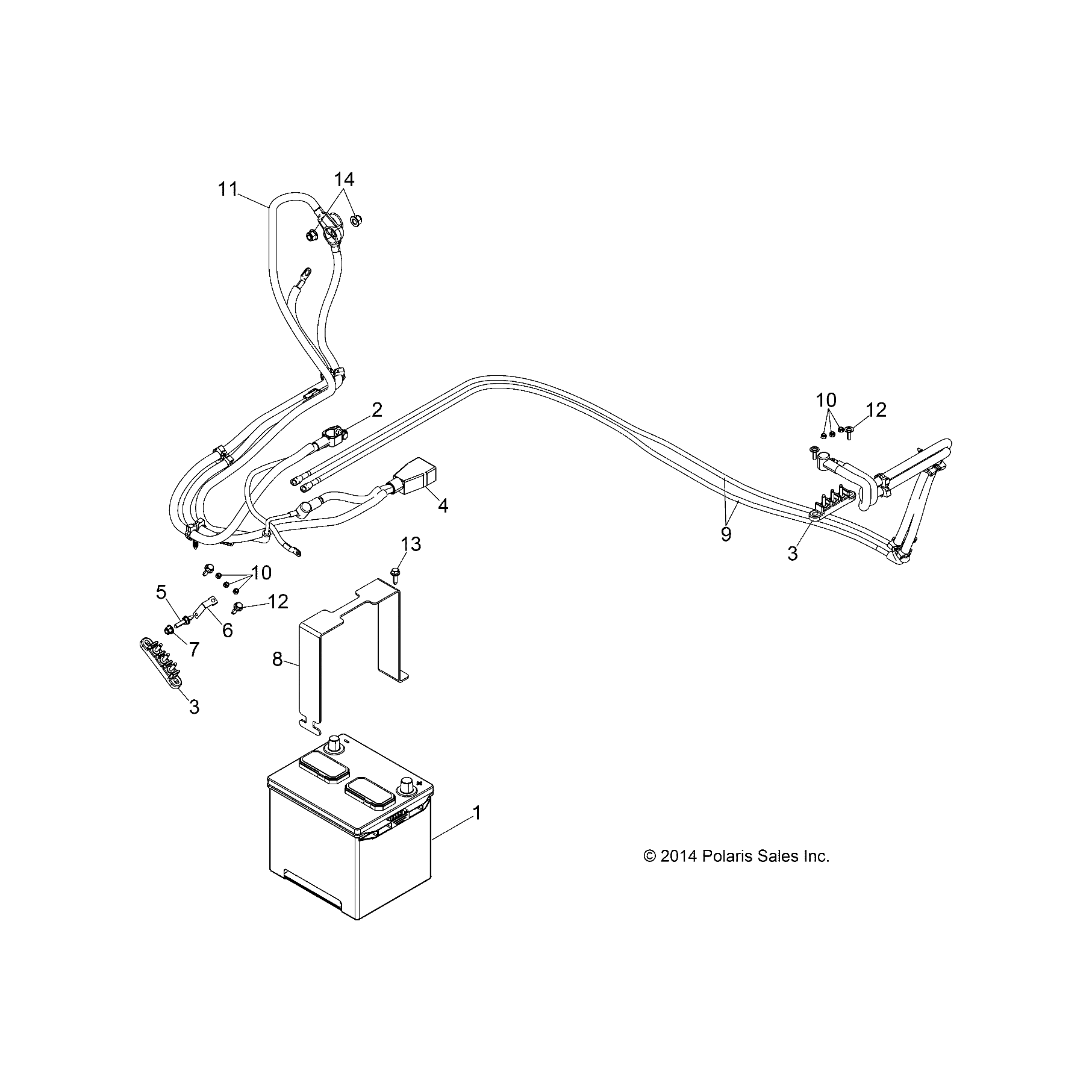 Assembly-Cable,Bat To Acc Term by Polaris 4013374 Offroad_OEM Hardware