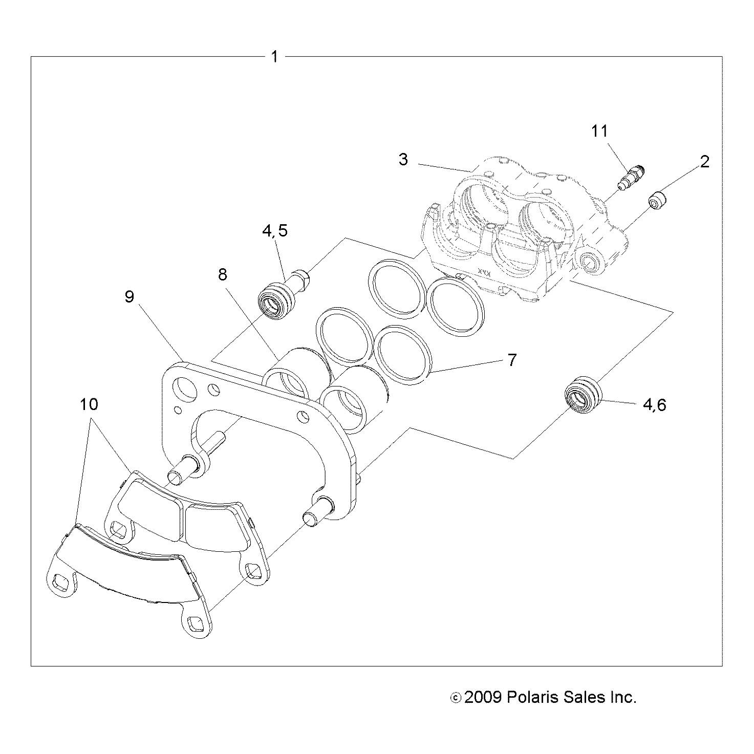 Assembly-Caliper,Brk,Db,1.375 ,Lh,M by Polaris 1913927 Offroad_OEM Hardware