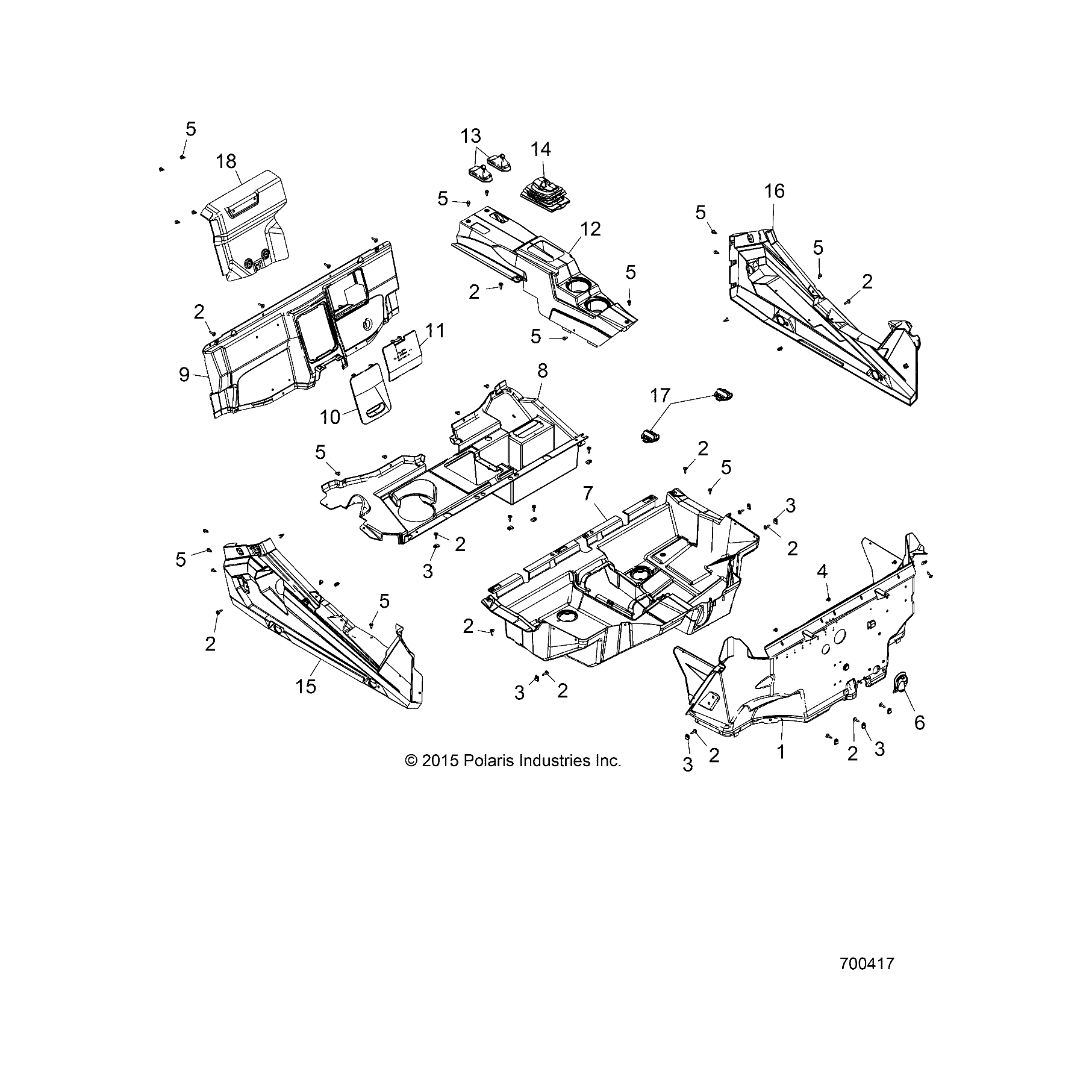 Assembly-Firewall,Main,Blk by Polaris 2636777 Offroad_OEM Hardware