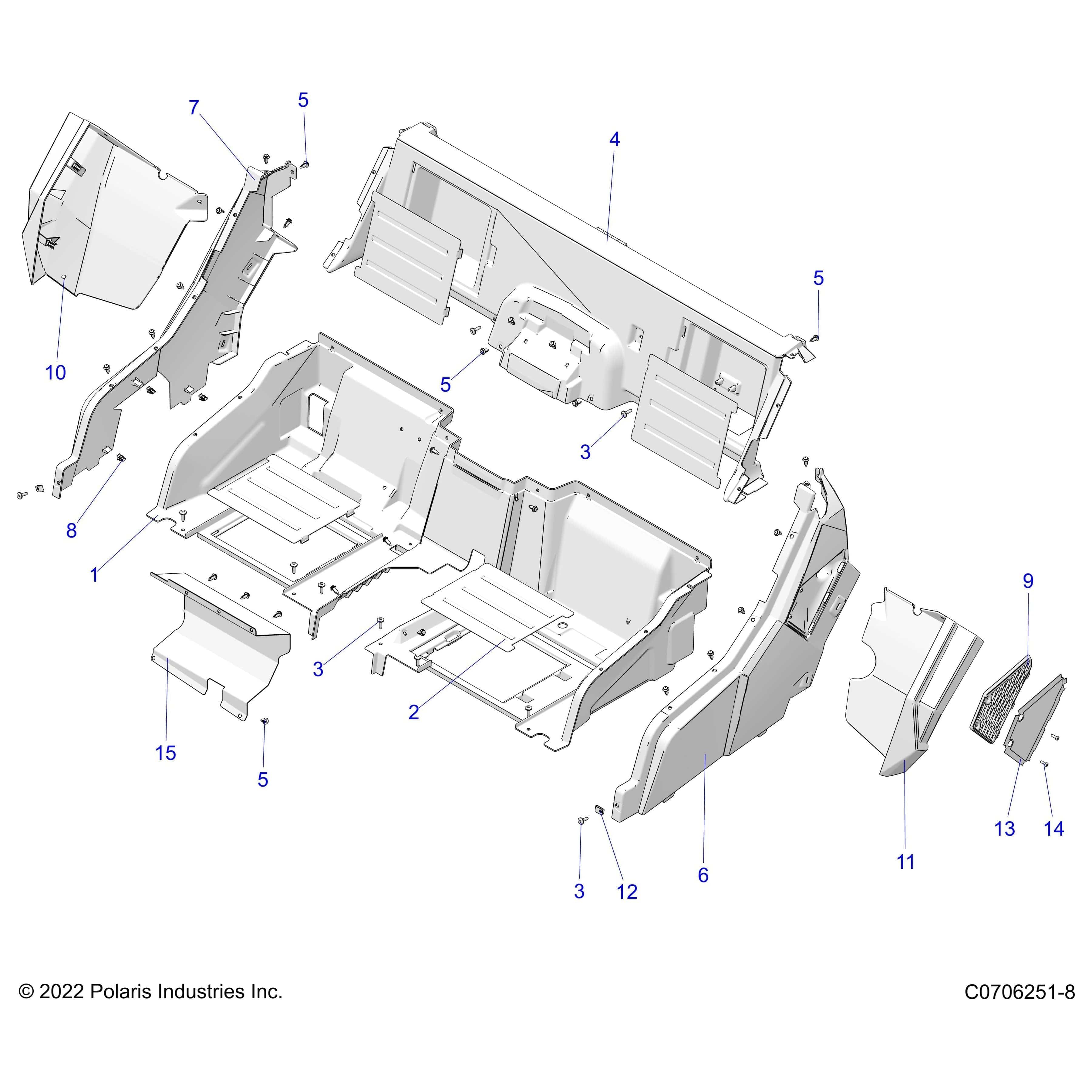 Assembly-Fndr,Rr,Clip,Pnt,B.Crystl by Polaris 2636184-677 Offroad_OEM Hardware
