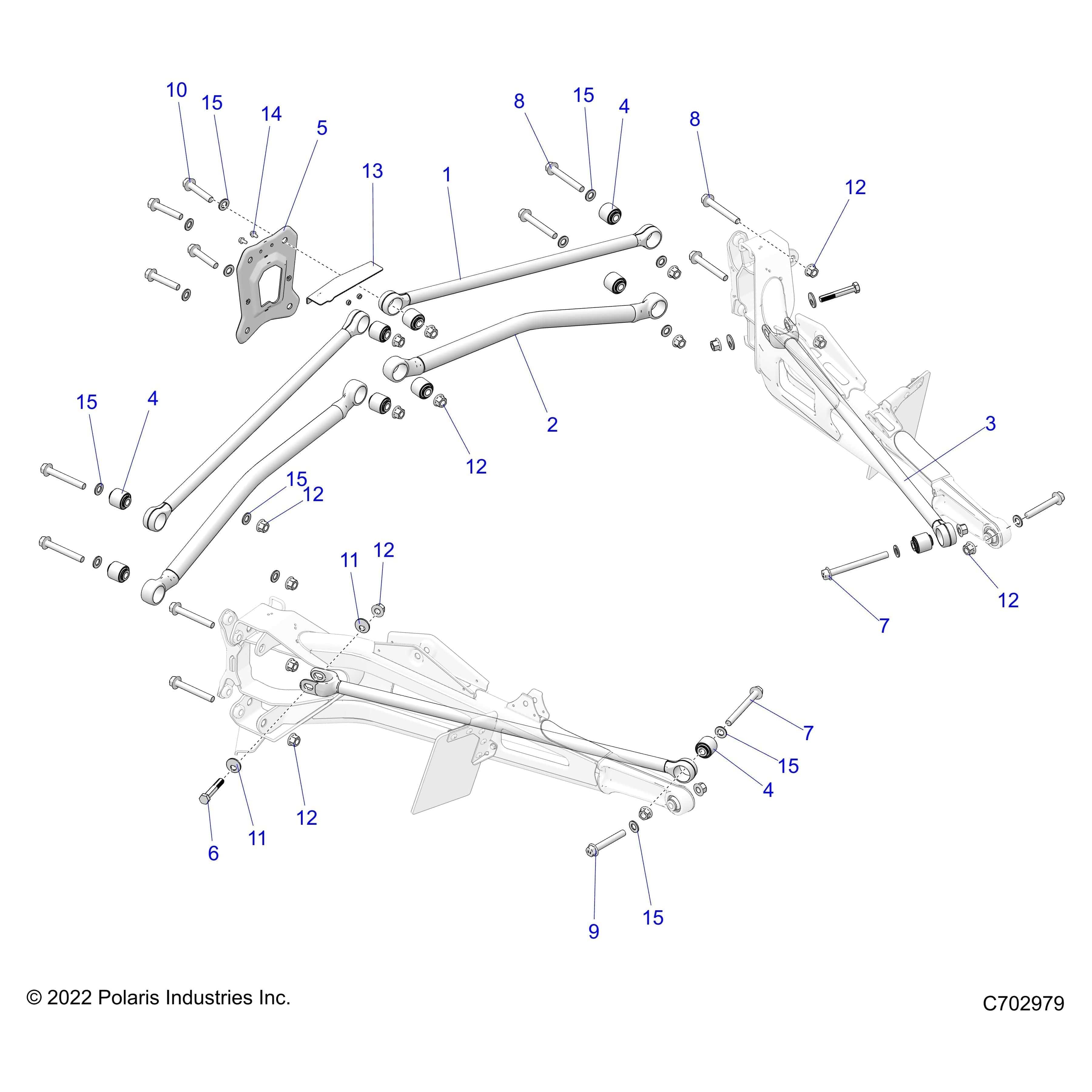Assembly-Radius Rod,Btm,Av.Gray by Polaris 1544144-453 Offroad_OEM Hardware