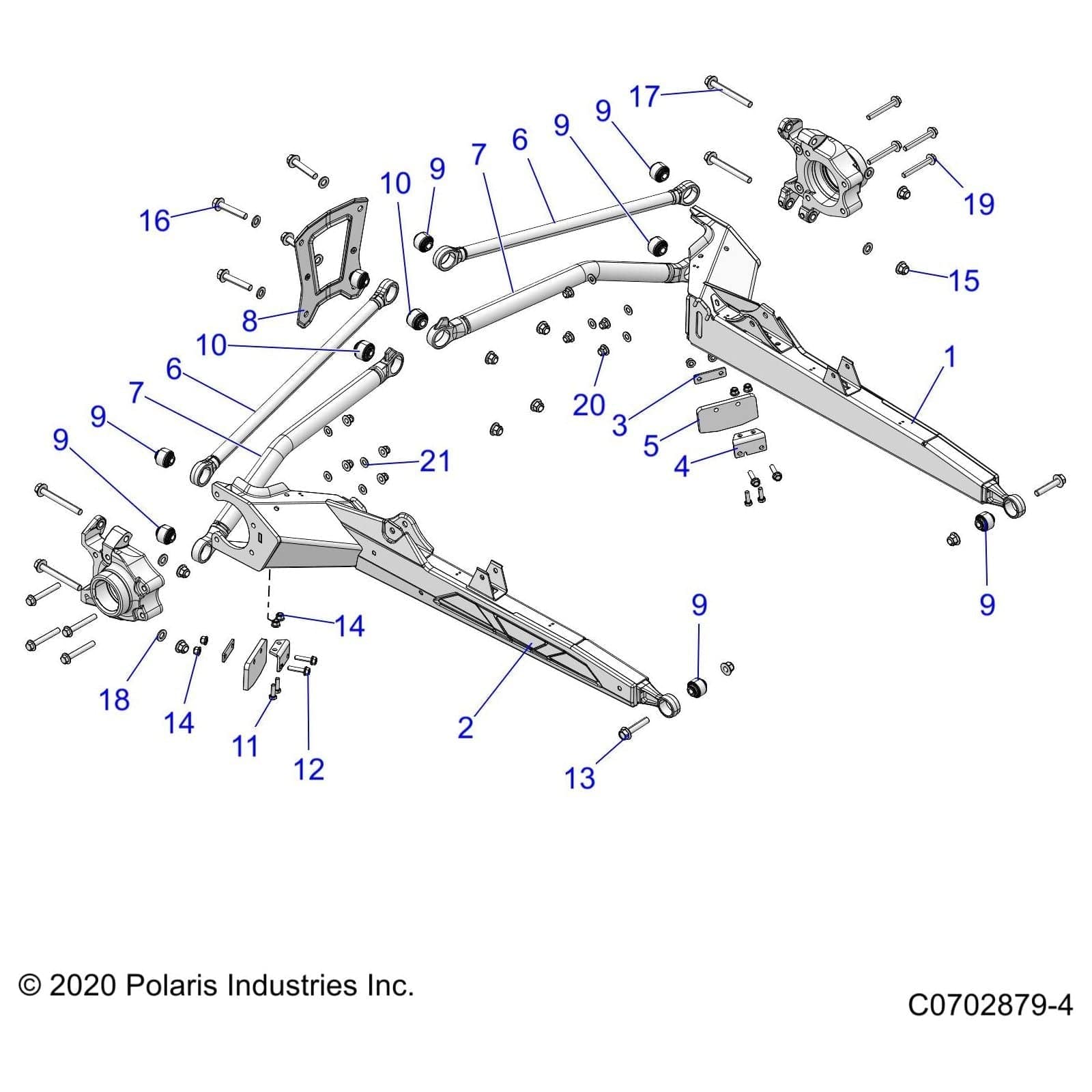 Assembly-Radius Rod,Lower,Z.Blue by Polaris 1544468-849 Offroad_OEM Hardware