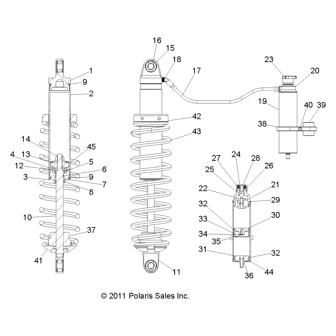 Assembly-Shock,Walkerevans,Fr,I.Red by Polaris 1823886-293 Offroad_OEM Hardware
